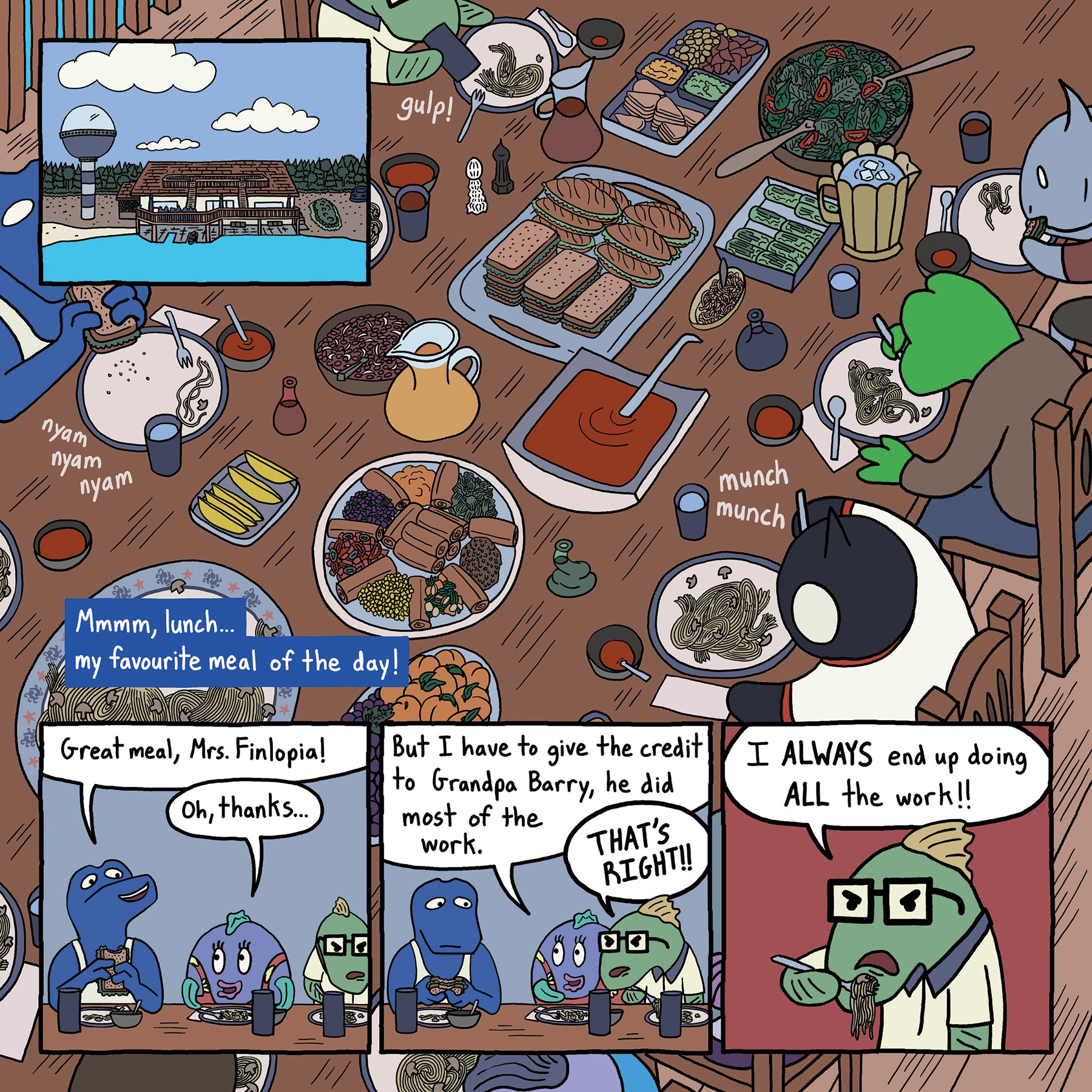 A page from The Theft of the Rare Blue Seaweed digital comic