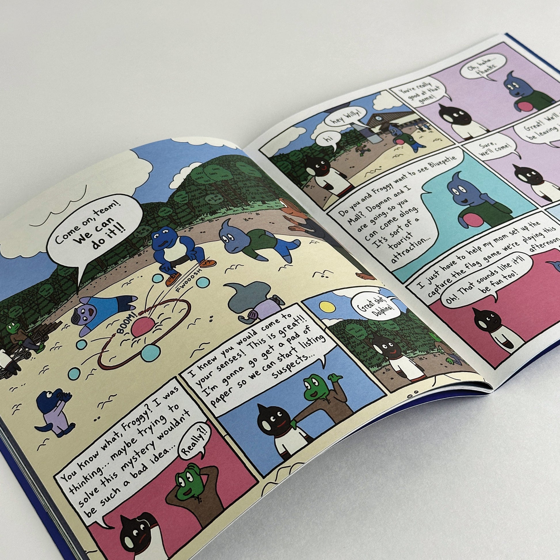 The Theft of the Rare Blue Seaweed print comic opened