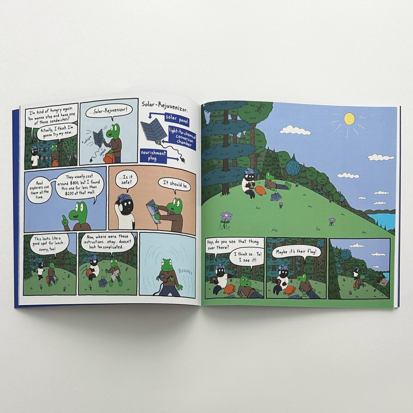 The Theft of the Rare Blue Seaweed print comic opened